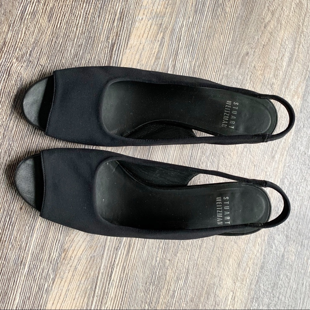 Stuart Weitzmann Open Toe Slingback Shoes